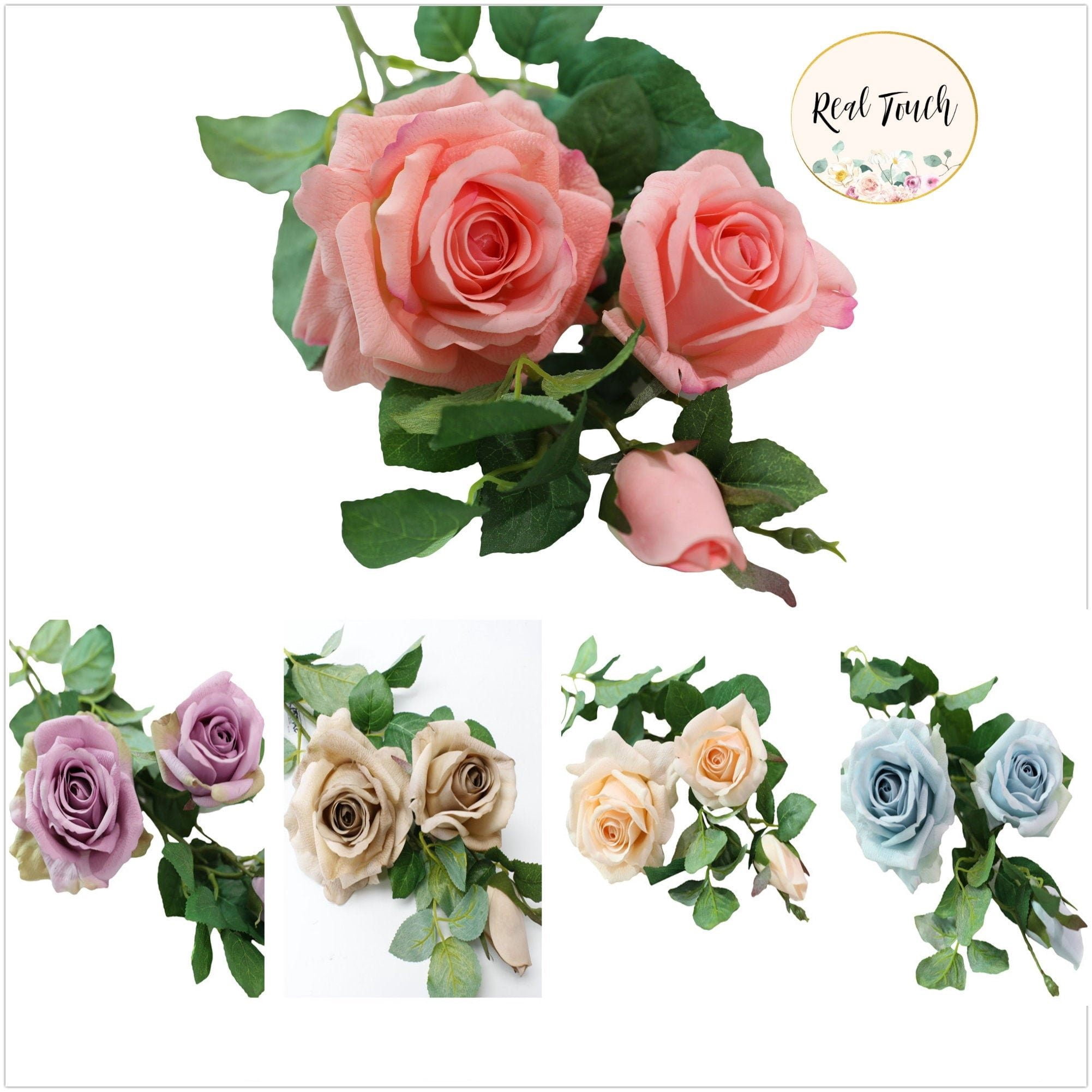Realastic Roses Real Touch 27inch Premium artificial roses-choose colors - Walmart.com