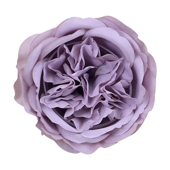 Real Touch Artificial Flowers - Wedding Bouquet Austin Roses Silk Flowers for Home Decor, Centerpieces, Valentine‘s Day Mother's Day Gift, Bride Props Fake Flowers Head, 1Pc(Purple1,3.9x3.9")