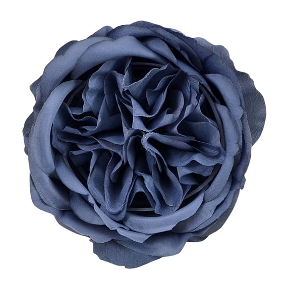 Real Touch Artificial Flowers - Wedding Bouquet Austin Roses Silk Flowers for Home Decor, Centerpieces, Valentine‘s Day Mother's Day Gift, Bride Props Fake Flowers Head, 1Pc(Blue,3.9x3.9")