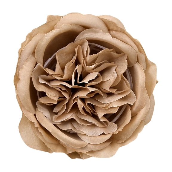 Real Touch Artificial Flowers - Wedding Bouquet Austin Roses Silk Flowers for Home Decor, Centerpieces, Valentine‘s Day Mother's Day Gift, Bride Props Fake Flowers Head, 1Pc(Coffee,3.9x3.9")