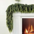 thumbnail image 1 of Real Touch Christmas Cedar Garland, Thick and Lush, Soft Bendable Lifelike Cedar Garland Artificial Realistic Green Faux Winter Pine Garlands for Fireplace,Table,Stairs,Doorframe,Mantle,Window,Green, 1 of 5