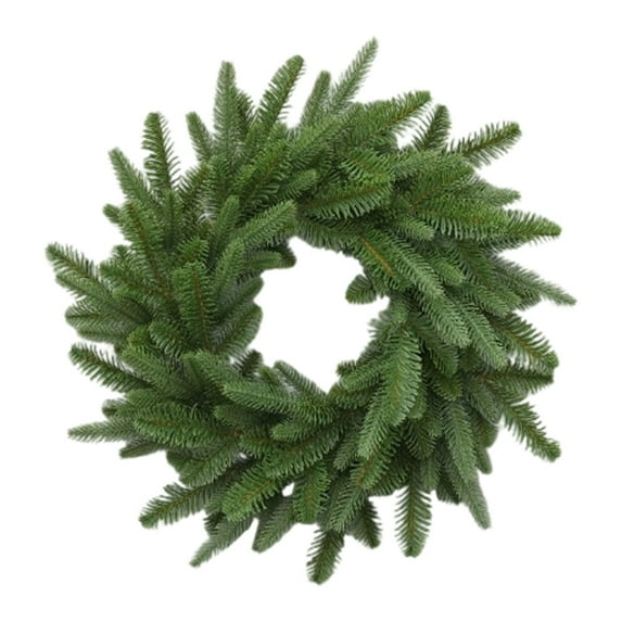 Real Touch Christmas Wreath 23.6 Inch, Artificial Cedar Pine Wreath for Front Door, Indoor Outdoor Winter Holiday Home Decor
