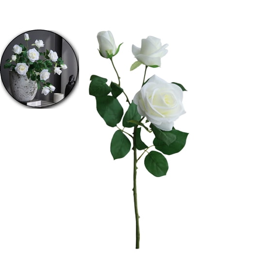 Real Touch Flower, 21.65" Peonies Artificial Flower with Stems, Fake Roses Flower with Long Stems for Bridal Bouquets Table Centerpiece Home Vase Decor