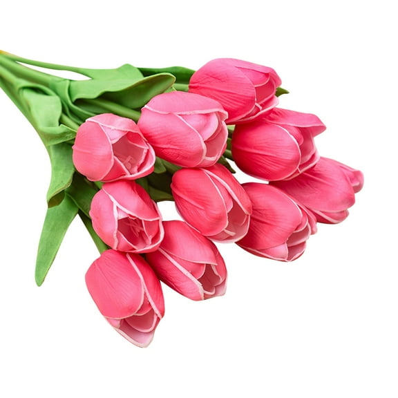 Real Touch Flowers, Pink Fake Flowers, Artificial Tulips, Wedding Table Decor, Centerpieces for Dining Table, Kitchen Table Centerpieces Decor, 14 in Length, 1 Pc