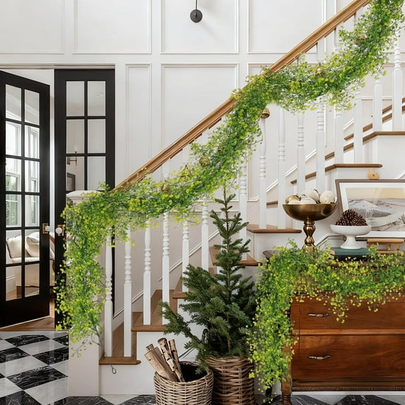 Real Touch Garland 1.75 Meter Simulation Admiralty Willows Rattan Home Holiday Party Decoration Outdoor Indoor Wedding 2Pc Christmas Decor