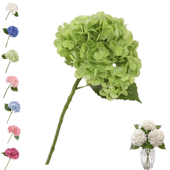 Real Touch Hydrangea Artificial Flowers, Realistic Latex Faux Hydrangeas Flowers for Home Decor Party Arrangements Wedding Bouquets Centerpieces (1Pcs,6 x 12 in)