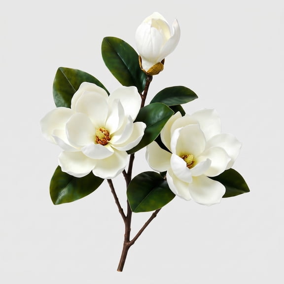 Real Touch Magnolia Stem 3-Head by Flovery®