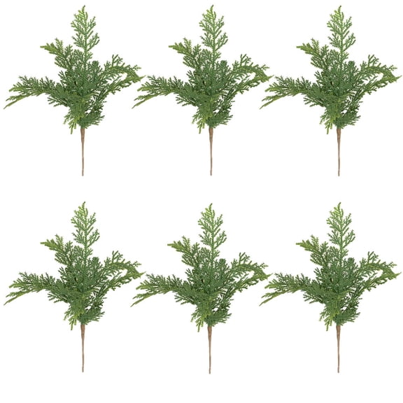 Factory Direct Craft Green Natural Look 16" Cedar Floral Picks 6 Count