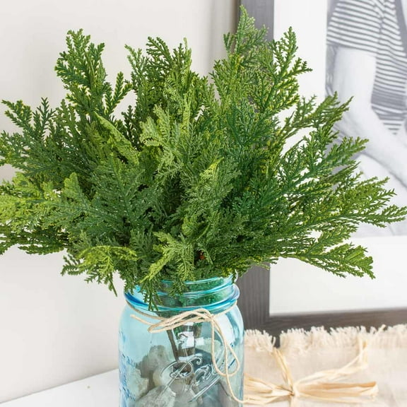 Real Touch Natural Look Cedar Pine Picks Set of 6