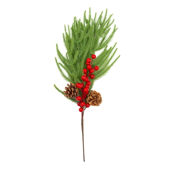 Real Touch Norfolk Pine Branch - Artificial Christmas Green Plants Branches Faux Greenery Stem Fake Cedar Pine Picks for Vase Diy Crafts Garland Wreath Xmas Indoor Outdoor Home Decor Harlik