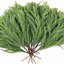 Real Touch Norfolk Pine Branch, Christmas Decorations Indoor Outdoor, Faux Greenery Stem Fake Cedar Pine Picks for Vase DIY Crafts, Artificial Plants Branches for Xmas Garland Home Decor 10 PCS