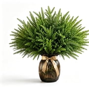 Real Touch Norfolk Pine Branches Tutuviw 24 Pcs 14.9" Christmas Artificial Norfolk Pine Stems Fake Greenery Stems Faux Evergreen Pine Picks for DIY Crafts Xmas Garland Wreath Indoor Outdoor Decor