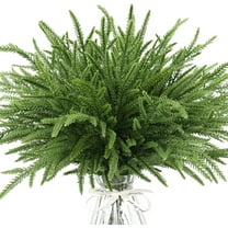 Real Touch Norfolk Pine Branches Tutuviw 24 Pcs 14.9" Christmas Artificial Norfolk Pine Stems Fake Greenery Stems Faux Evergreen Pine Picks for DIY Crafts Xmas Garland Wreath Indoor Outdoor Decor