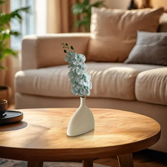 Real Touch Phalaenopsis Orchid Stem | 9 Stems Artificial Silk Flowers | Realistic White Pink Orange Blue Green | 38.58 Inch Luxury Home Decor for Wedding Party Living Room Table Centerpiece