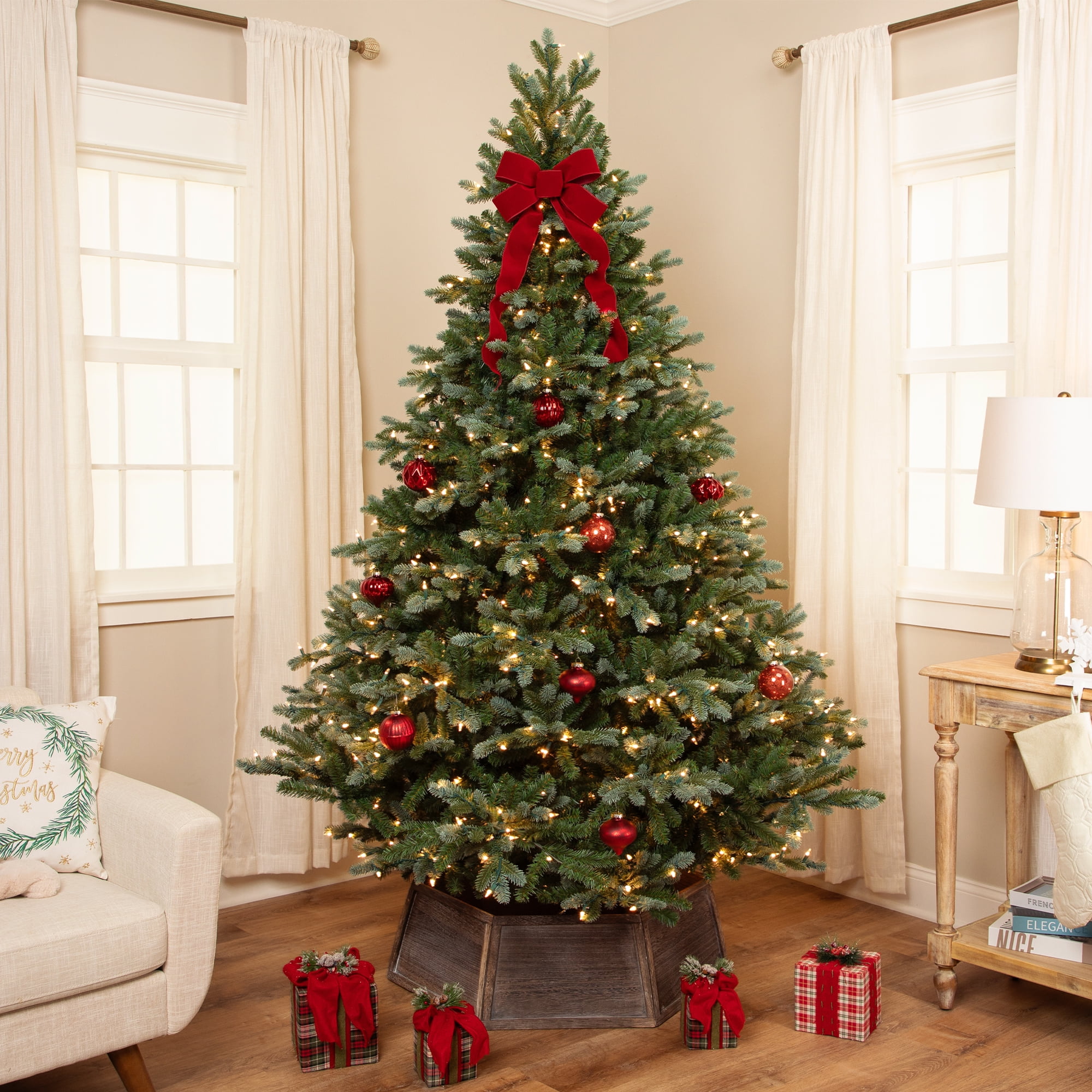 Northlight Real Touch™️Pre-Lit Full Blue Spruce Artificial Christmas ...