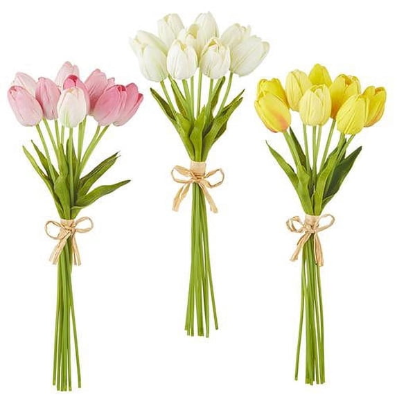Real Touch Tulip Bundle - Pink 15" - RAZ Imports
