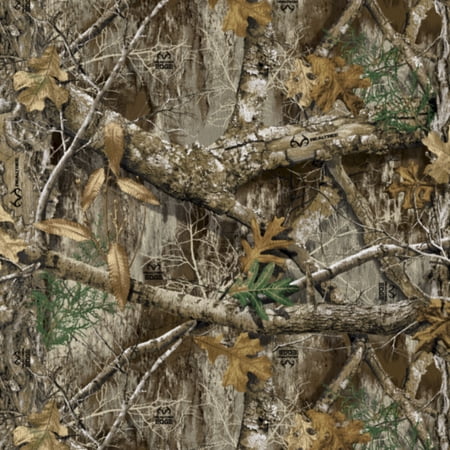 Real Tree 58" 100% Polyester Lux Anti-Pill Fleece Edge 2 Camo Sewing & Craft Fabric by The Yard, Multi