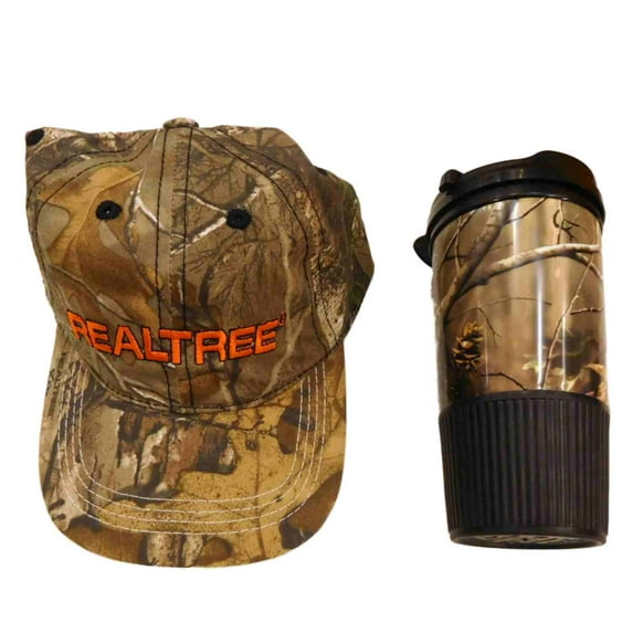 Real Tree Mens Camo Gift Set Cup & Adjustable Camouflage Cap