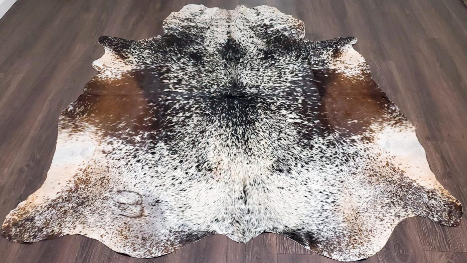 Real Tricolor Cow Skin Area Rug Hair on Leather Hide 6.5 ft X 6 ft - 45 ...