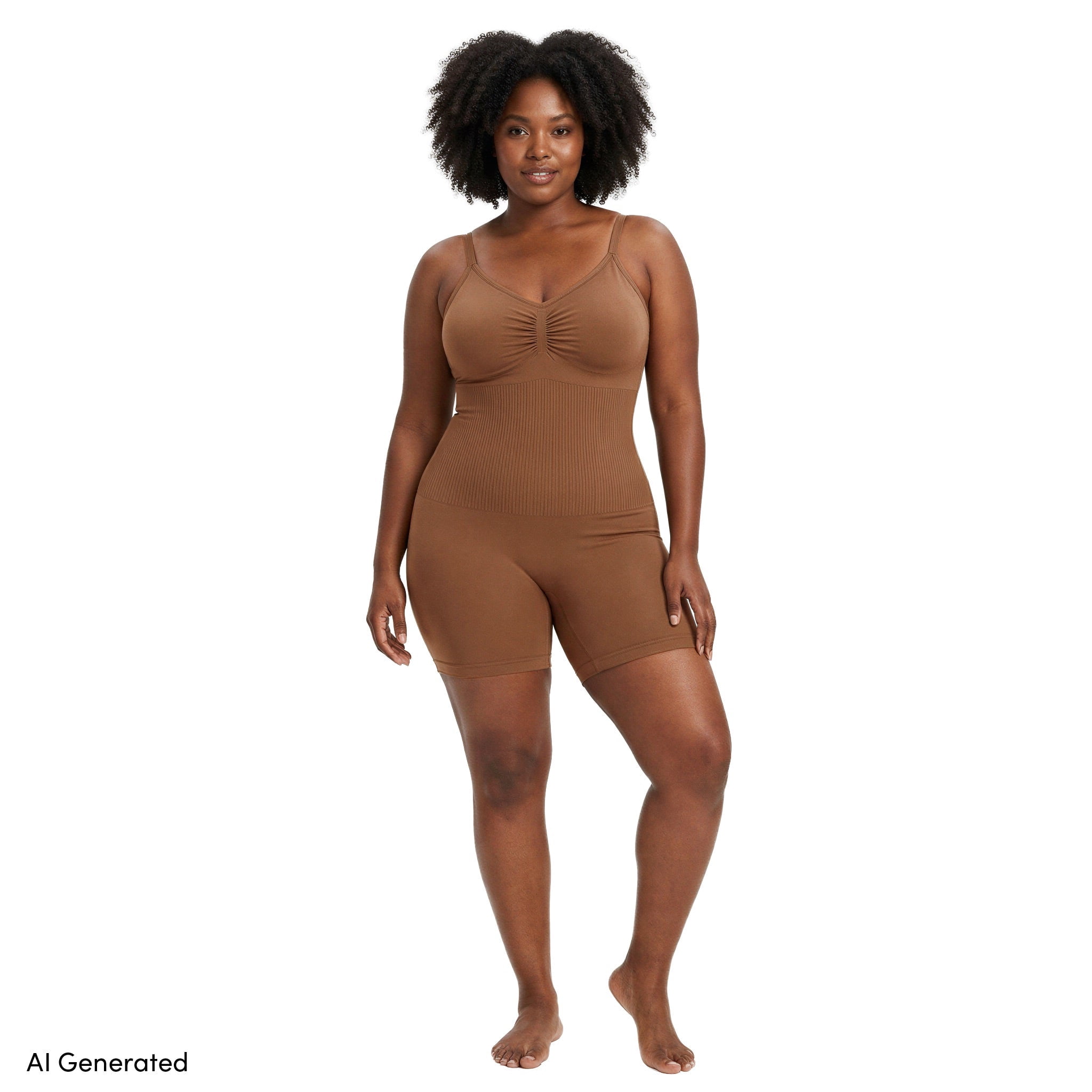 Real Underwear Comfort by Real Women's Seamless Mid-Thigh Shaping Bodysuit, Sizes S-3X