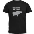 thumbnail image 1 of Real Unicorns Have Curves Black Adult T-Shirt - X-Large, 1 of 1