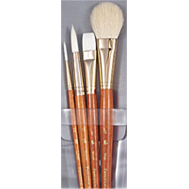 Real Value Short Handle Set, Synthetic White Taklon - Set Of 5