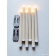 thumbnail image 1 of Real Wax LED Flameless Taper Candles with Remote Timer, 10.6 Inches Ivory Fake Candlesticks, Dripless Battery Operated Window Candle with 3D Flickering Flame for Fireplace Xmas Halloween, 1 of 7