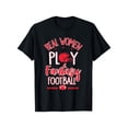 thumbnail image 1 of Real Women Play Fantasy Football Funny Sports Graphic Tee Retro Game Day Apparel for Women, 1 of 6