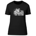 thumbnail image 1 of Real Women Ride Their Own Women's Black T-shirt, 1 of 2