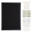 thumbnail image 1 of Real Wood Framed Felt Letter Board, Changeable Message Board, 12" x 17", Folding Stand and Wall Mount, 500+ Pieces of White & Gold Letters, Numbers &Words, by Better Office Products (Black/Black), 1 of 5