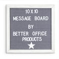 thumbnail image 1 of Real Wood Framed Felt Letter Board, Changeable Message Board, 10" x 10", Folding Stand and Wall Mount, 500+ Pieces of White & Gold Letters, Numbers, Words & Symbols, by Better Office Products, 1 of 5
