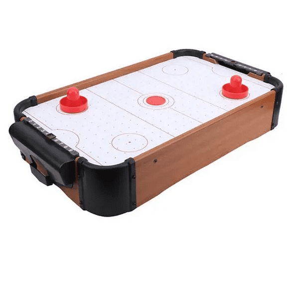 Real Wood Games Portable Tabletop Air Hockey Set with 2 Paddles and 2 Pucks