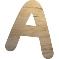 Real Wood Letter Paintable, Unpainted 12'' Large Alphabet Letter A, DIY Craft