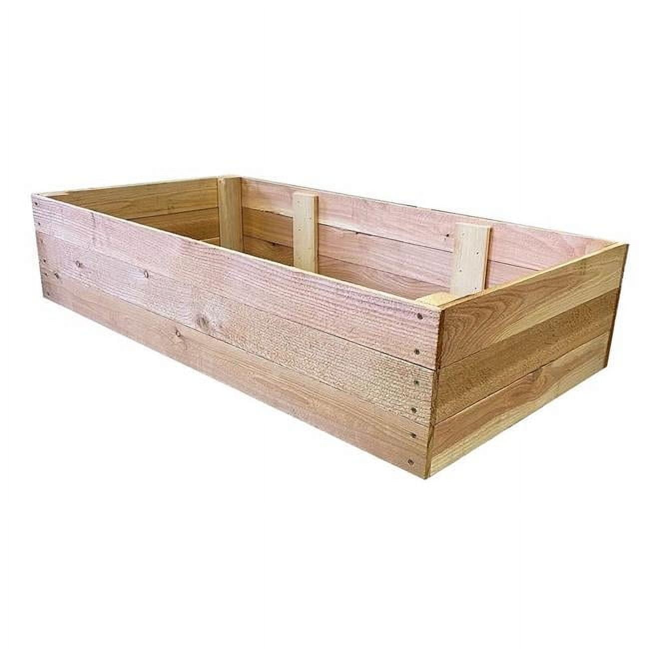 Natural Cedar Western Rectangular Raised Garden Bed, 10.5" x 72" x 36"