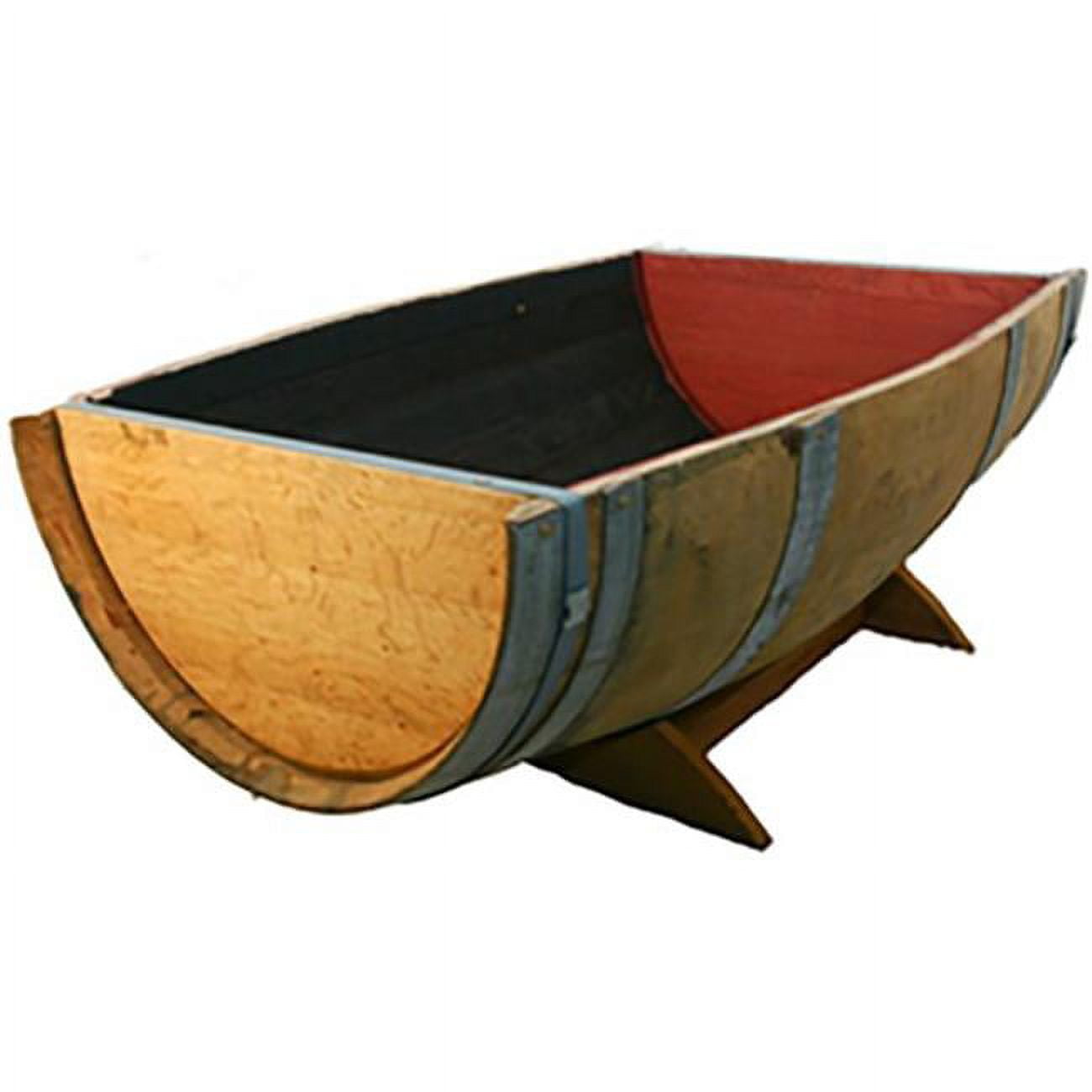 Extra Large Rustic Oak Barrel Garden Planter with Stand