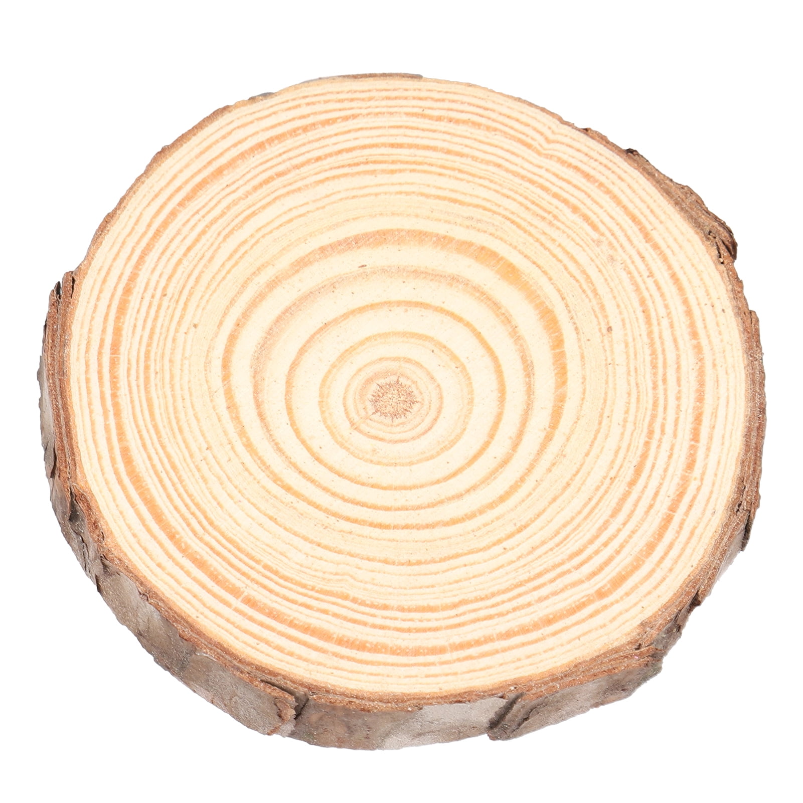 Real Wood Slices Chips Round Pine Logs Pinewood Slabs Unfinished Craft Tree Bark Painting for
