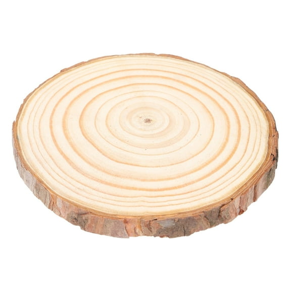 Real Wood Slices Chips Round Pine Logs Pinewood Slabs Unfinished Craft Tree Bark Painting for Wedding Festivals Holiday Decoration (Type 5(8.3 X 8.3 X 3.5in) 11~12cm)