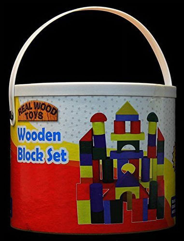 Real Wood Toys Wooden Block 50pc Set