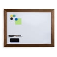 thumbnail image 1 of Real Wooden Framed Magnetic Dry Erase Whiteboard, 18" X 24", Vertical/Horizontal Wall Mount, Includes Black Marker, Eraser and 4 Magnets, by Better Office Products (Rustic Brown), 1 of 5