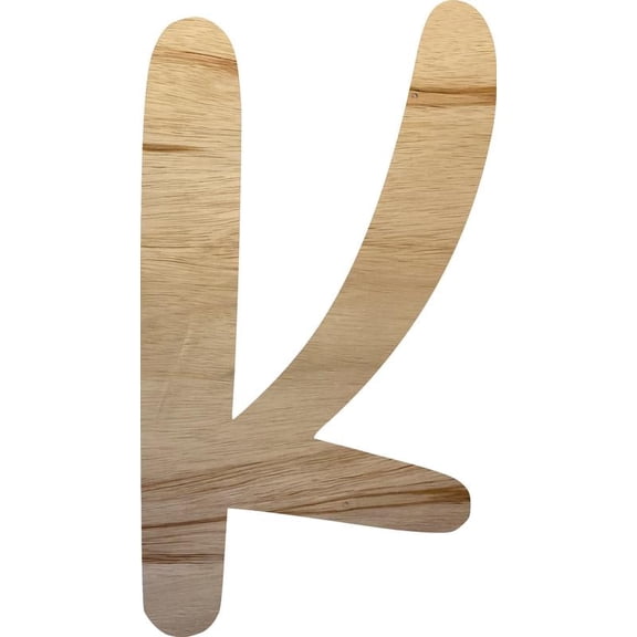 Real Wooden Letters, Unpainted 12'' Craft Letter K, Do It Yourself Jacklin Font