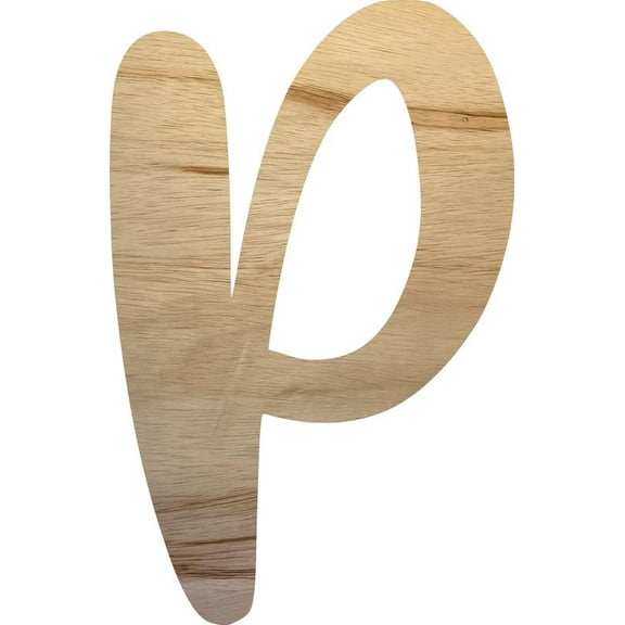 Real Wooden Letters, Unpainted 12'' Craft Letter P, Do It Yourself Jacklin Font