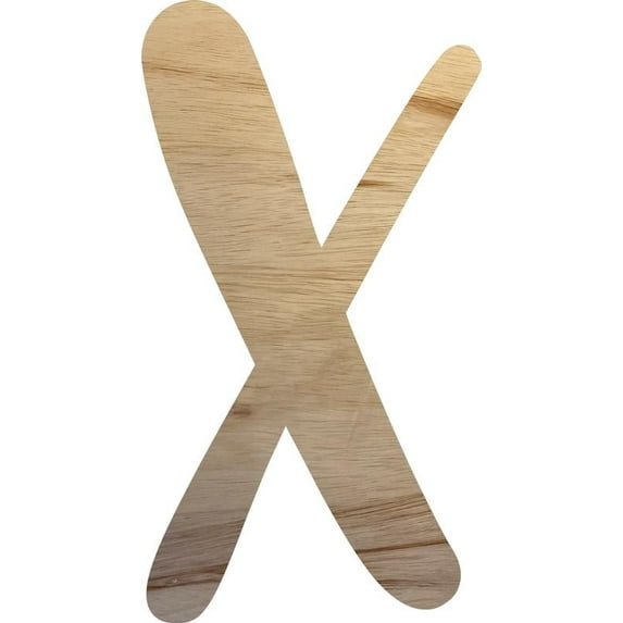 Real Wooden Letters, Unpainted 12'' Craft Letter X, Do It Yourself Jacklin Font