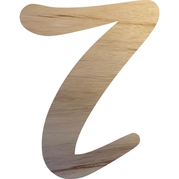 Real Wooden Letters, Unpainted 22'' Craft Letter Z, Do It Yourself Jacklin Font