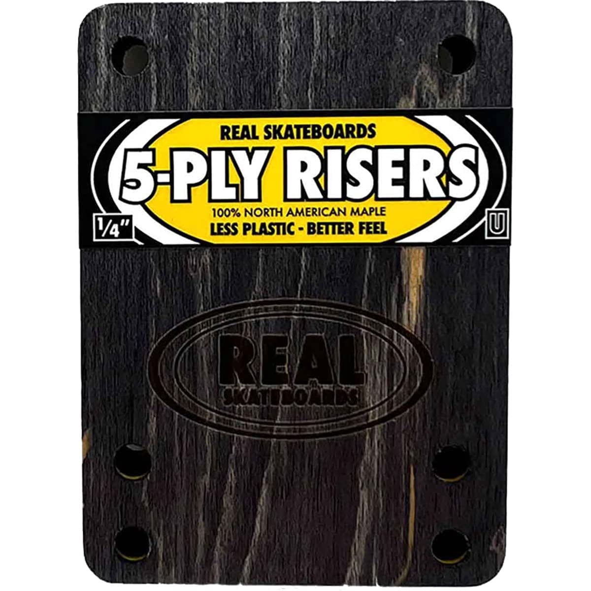Real Wooden Skateboard Risers Set 5-Ply Universal - 1/4
