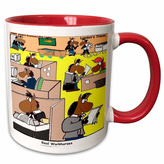 Real Work Horses 15oz Two-Tone Red Mug mug-1444-10