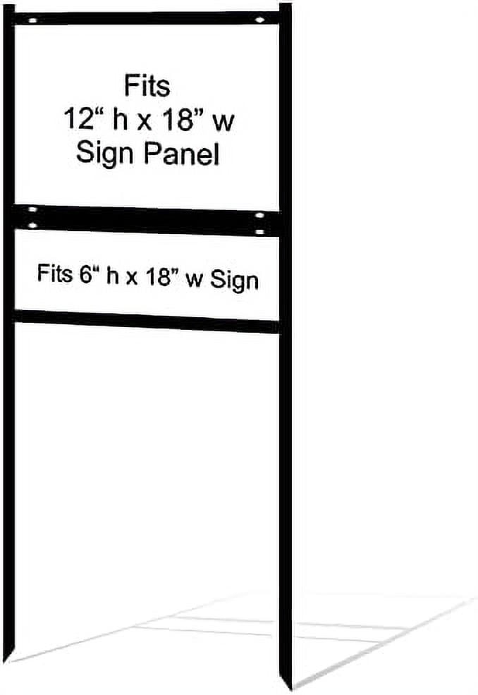 Real Yard Sign Metal H (1pack) with Steel Real Sign Holder, 12" x 18