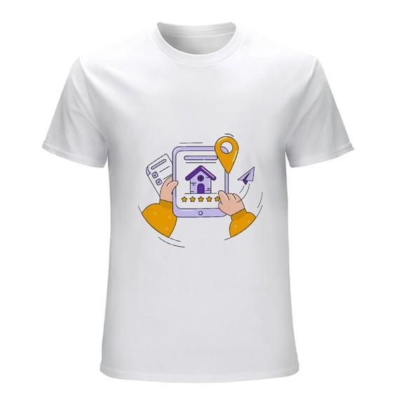 Real-estate Vintage T-shirt Mens Cotton Classic Crewneck Short Sleeve Tees Unisex Real-estate-2 M