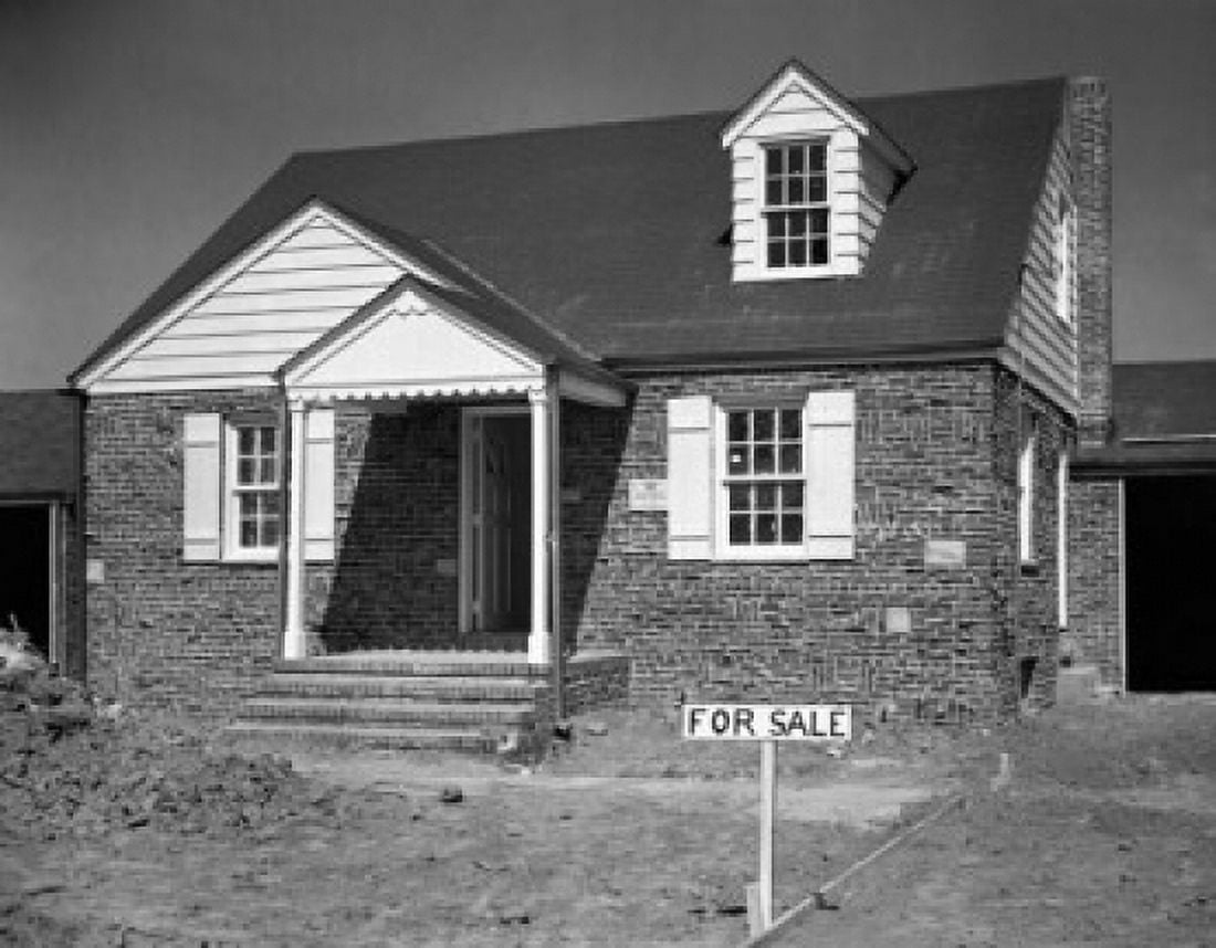 Real estate sign in front of a house Canvas Art - (24 x 36)
