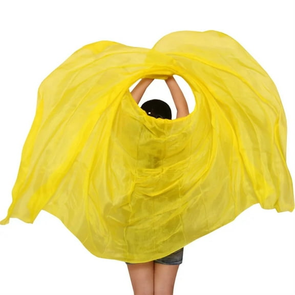 Real silk belly dance veil, dance veils,veil  red yellow mix color