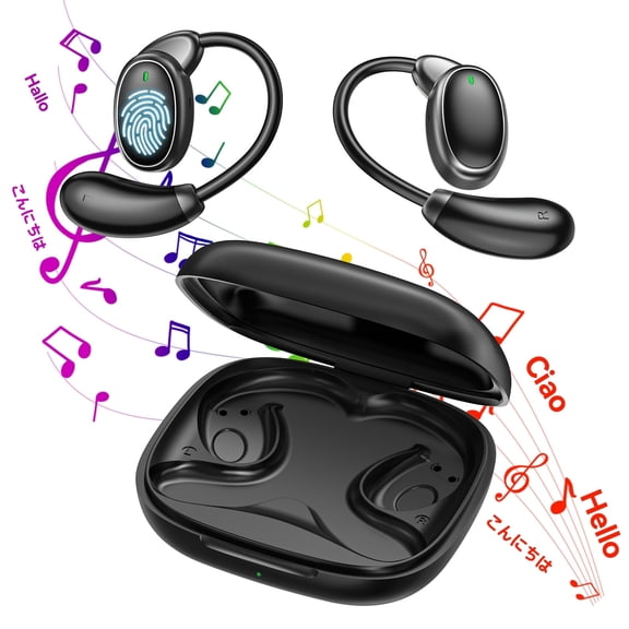 Real-time Translator Headphones,3-in-1 Language Translator Earbuds& Wireless Bluetooth 5.4 Earbuds,150 Languages Translation,HIFI quality sports headset For Conference,iOS/Android/Window